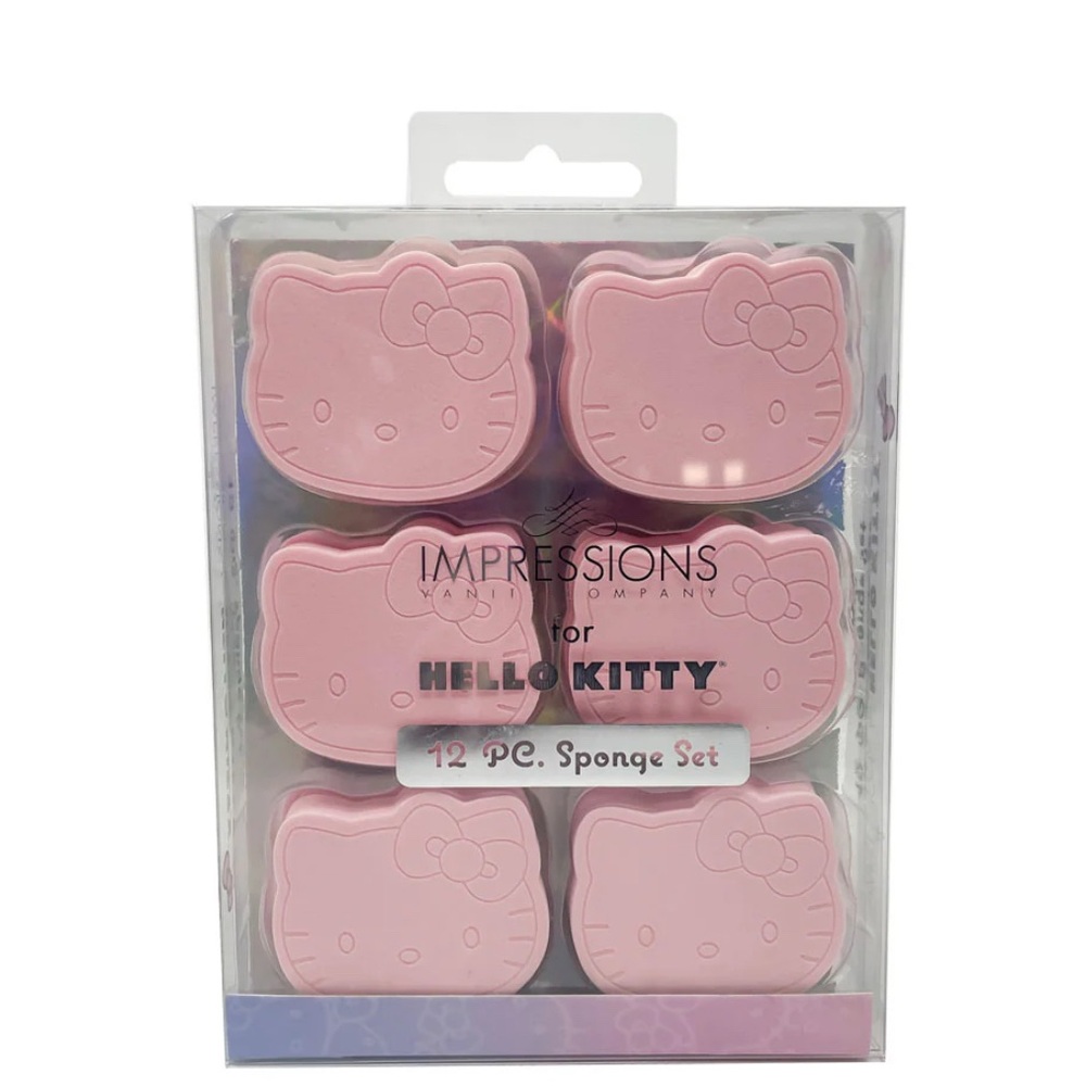 Impressions Vanity x Hello Kitty 12 PC Blending Sponge Set Pink - NEW